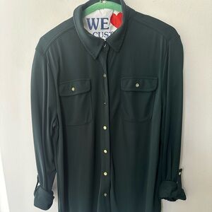 Worn once. Ralph Lauren button down. Gorgeous Green Button down blouse.